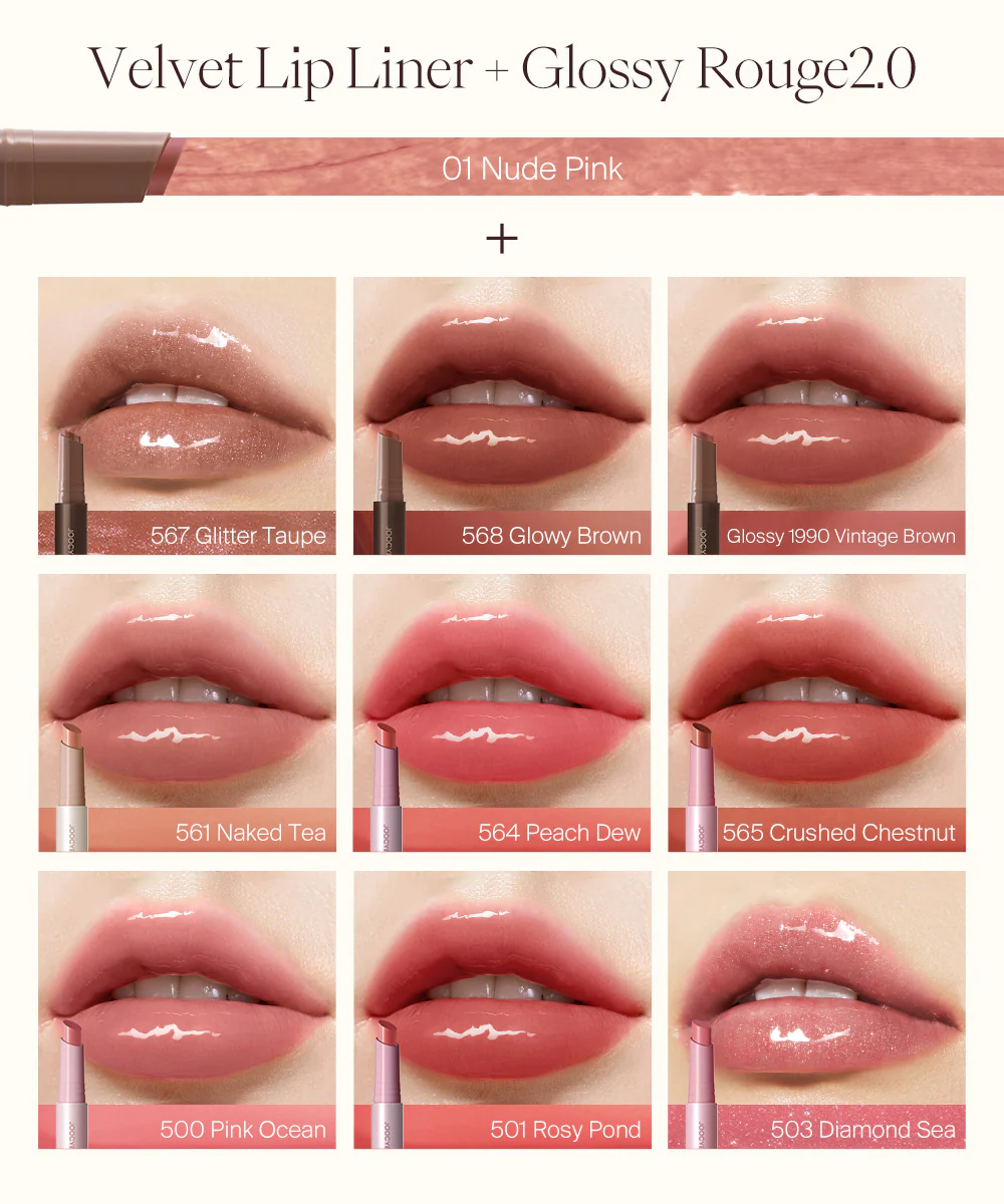 Glossy Rouge & Velvet Lip Liner Duo - Image 3