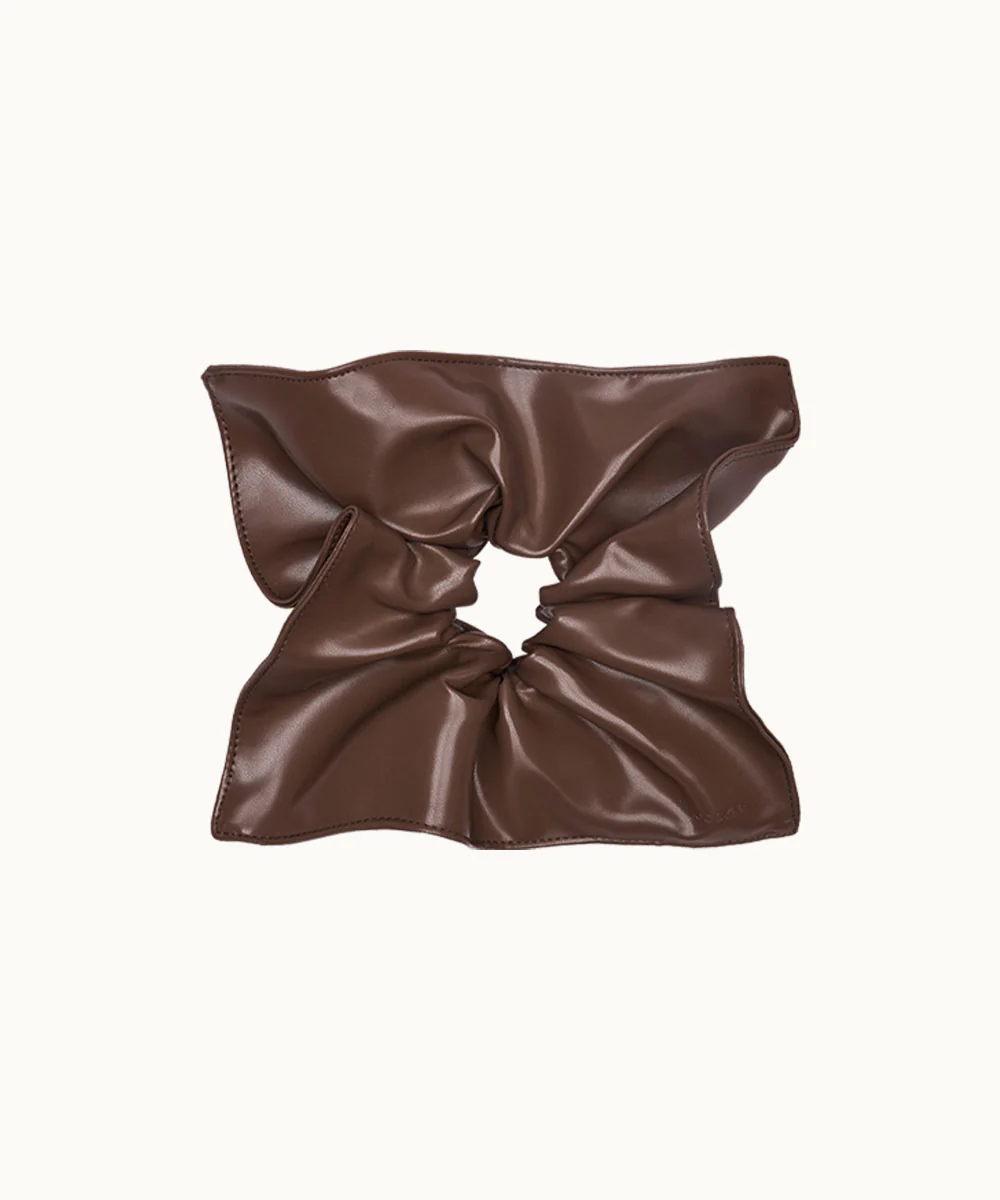 Leather Hair Scrunchie - Image 5